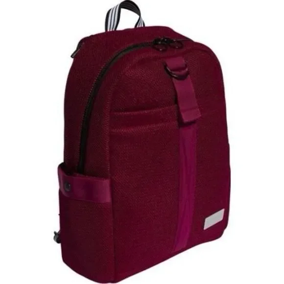 NWT Adidas VFA 2 Backpack Womens Red Maroon Padded Laptop Sleeve 2 Side Pockets - Picture 2 of 7